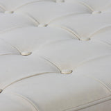 Tufted Square Bench, White