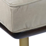 Tufted Square Bench, White