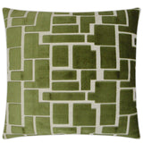 Aura 24" Pillow, Olive, Set of 2
