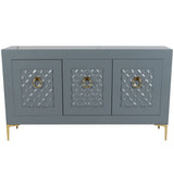 3 Door Cabinet, Gray