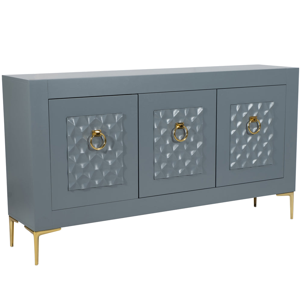 3 Door Cabinet, Gray
