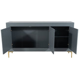3 Door Cabinet, Gray