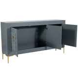 3 Door Cabinet, Gray