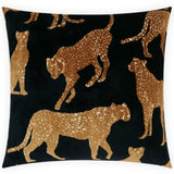 Animique 24" Pillow, Ebony, Set of 2