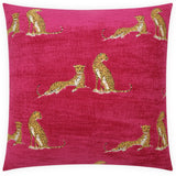 Little Iris 24" Pillow, Fuchsia, Set of 2