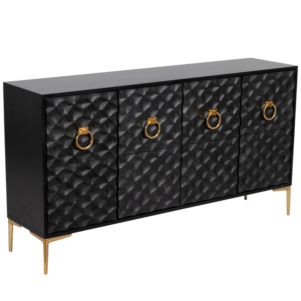 4 Door Cabinet, Black