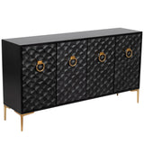 4 Door Cabinet, Black