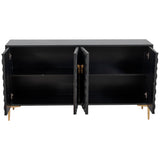 4 Door Cabinet, Black