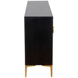 4 Door Cabinet, Black
