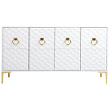 4 Door Cabinet, White