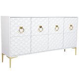 4 Door Cabinet, White