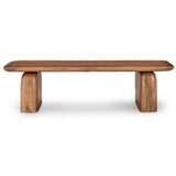 Chloe Rectangular Coffee Table, Umber Pottery Brown-Furniture - Accent Tables-High Fashion Home