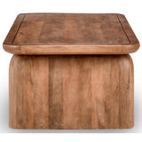 Chloe Rectangular Coffee Table, Umber Pottery Brown-Furniture - Accent Tables-High Fashion Home