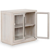 Bradley 2 Door Cabinet, White Wash-Furniture - Storage-High Fashion Home