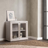 Bradley 2 Door Cabinet, White Wash-Furniture - Storage-High Fashion Home