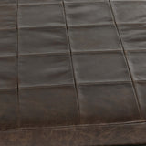 Malo Leather Bench, Cocoa-Furniture - Benches-High Fashion Home