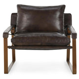 Morgan Leather Chair, Truffle Brown-Furniture - Chair-High Fashion Home