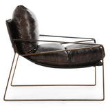 Morgan Leather Chair, Truffle Brown-Furniture - Chair-High Fashion Home
