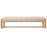 Banyon Bay Leather Bench, Sunbleached-Furniture - Benches-High Fashion Home