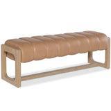 Banyon Bay Leather Bench, Toast-Furniture - Benches-High Fashion Home
