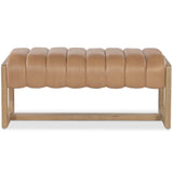 Banyon Bay Leather Bench, Toast-Furniture - Benches-High Fashion Home