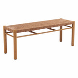 Iska Bench, Natural-Furniture - Outdoor-High Fashion Home