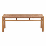 Iska Bench, Natural-Furniture - Outdoor-High Fashion Home