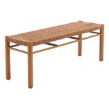 Iska Bench, Natural-Furniture - Outdoor-High Fashion Home