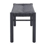 Iska Bench, Black-Furniture - Outdoor-High Fashion Home