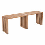 Riviera Extendable Bench, Natural, Set of 2-Furniture - Outdoor-High Fashion Home