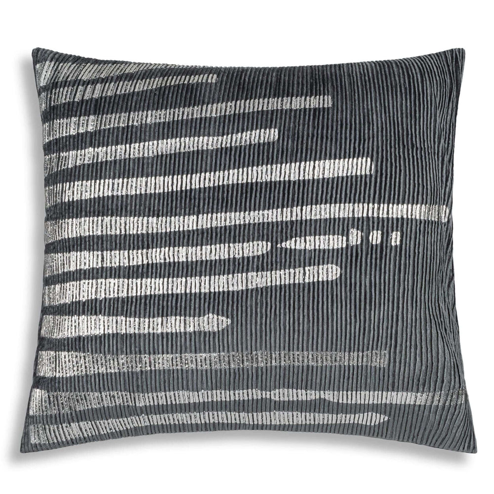 Adele Pillow, Grey/Silver-Accessories-High Fashion Home