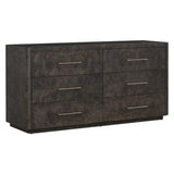 Marshall 6 Drawer Dresser, Chocolate Burl-Furniture - Bedroom-High Fashion Home