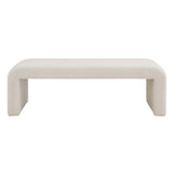 Avery Bench, Ivory Cloud-Furniture - Chair-High Fashion Home