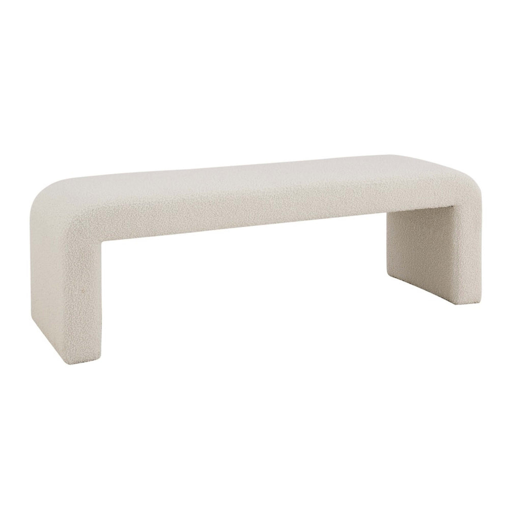 Avery Bench, Ivory Cloud-Furniture - Chair-High Fashion Home