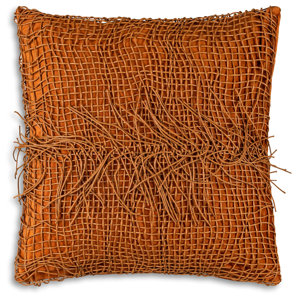 Atlas Tassle Pillow, Rust-Accessories-High Fashion Home