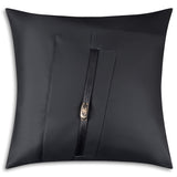Atlas Buckle Pillow, Black-Accessories-High Fashion Home