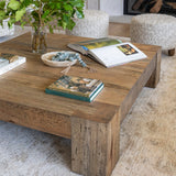 Abaso Coffee Table, Rustic Wormwood Oak by Four Hands