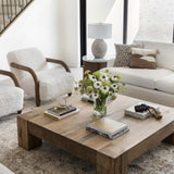 Abaso Coffee Table, Rustic Wormwood Oak by Four Hands