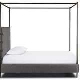Anderson Queen Canopy Bed, Knoll Charcoal by Four Hands-Furniture - Bedroom-High Fashion Home