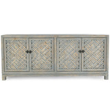 Antiqua 4 Door Cabinet, Antique Blue