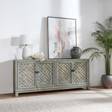 Antiqua 4 Door Cabinet, Antique Blue