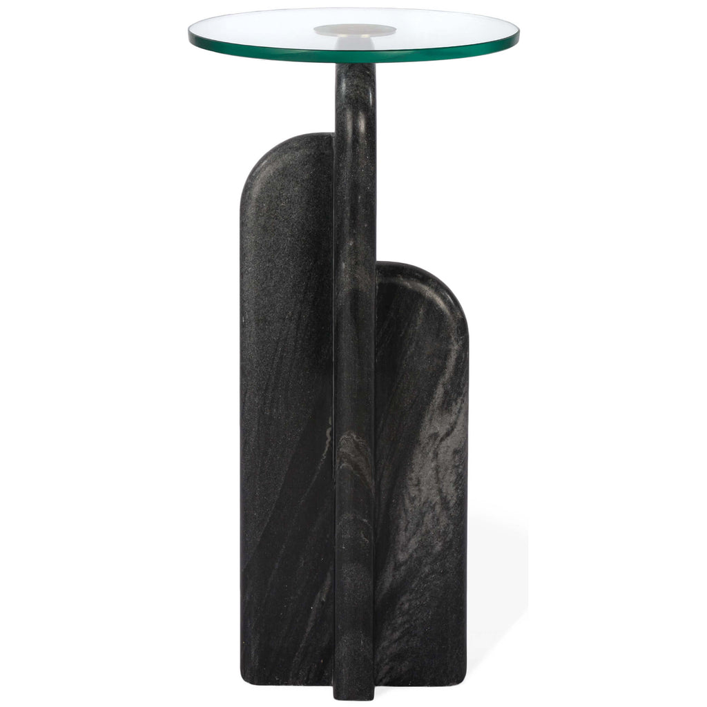 Archway Marble Drink Table, Black – High Fashion Home