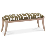 Arielle Bench, Olive/White-Furniture - Benches-High Fashion Home