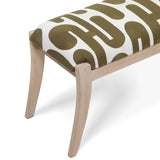 Arielle Bench, Olive/White-Furniture - Benches-High Fashion Home