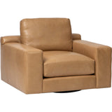 Axel Leather Swivel Chair, Landry Fawn-Furniture - Chairs-High Fashion Home