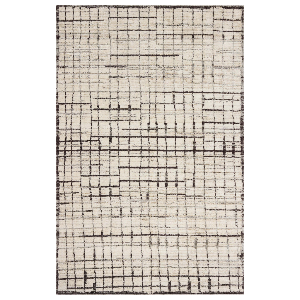 Jeremiah Brent × Loloi Bleecker Rug BLE-01 Ivory Charcoal | High