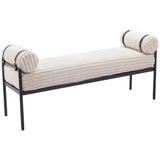 Barrow Bench, Cream-Furniture - Benches-High Fashion Home