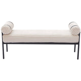 Barrow Bench, Cream-Furniture - Benches-High Fashion Home