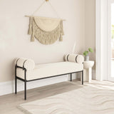 Barrow Bench, Cream-Furniture - Benches-High Fashion Home