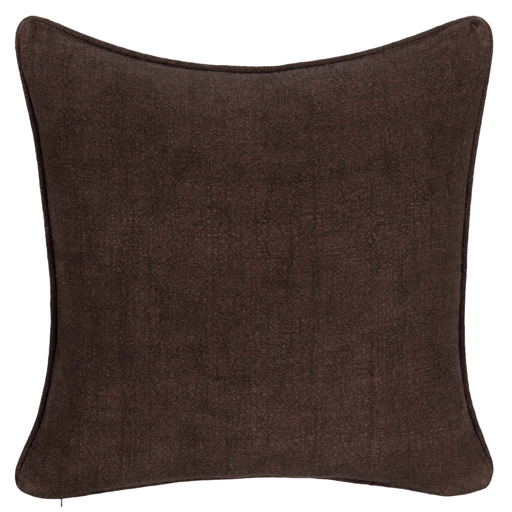 Bedford Linen Pillow, Ganache